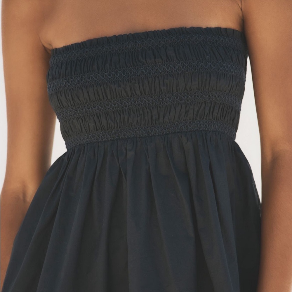 Anthropologie Smocked Strapless Top Black Size XL NWT - Picture 2 of 4